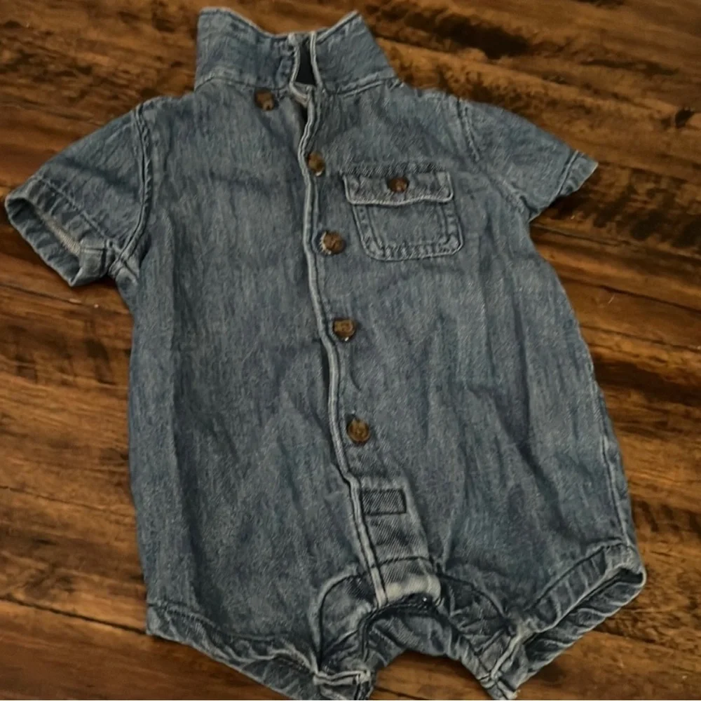 GAP Blue Denim Kids One Piece Bodysuit